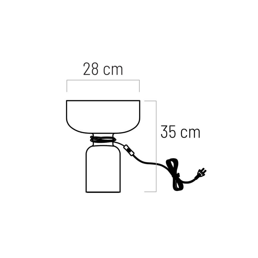 Candeeiro de mesa ABEL 1xE27/11W/230V azul