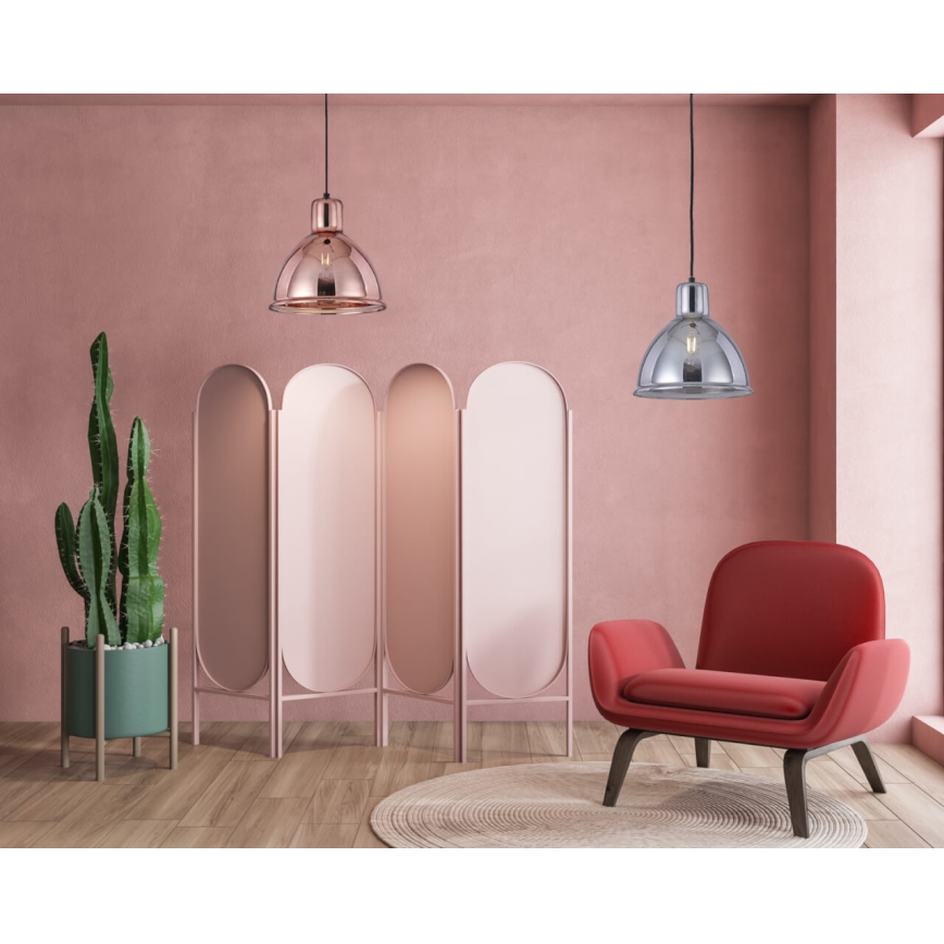 Candelabro suspenso CREATE 1xE27/11W/230V rosa dourada