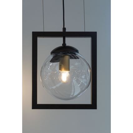 Candelabro suspenso REY 1xE27/7W/230V preto