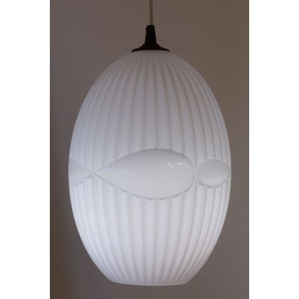 Candelabro suspenso ELLIPTIC 1xE27/11W/230V branco
