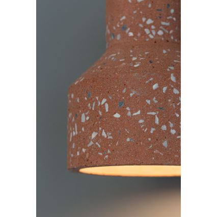 Candelabro suspenso RESIN 1xE27/11W/230V rosa/preto