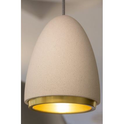 Candelabro suspenso CONCRETE 1xGU10/5W/230V cinzento/dourado