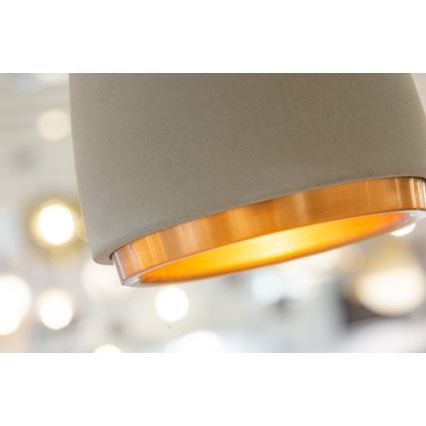 Candelabro suspenso CONCRETE 1xGU10/5W/230V cinzento/cobre