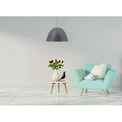 Candelabro suspenso REVOLVE 1xE27/11W/230V cinzento