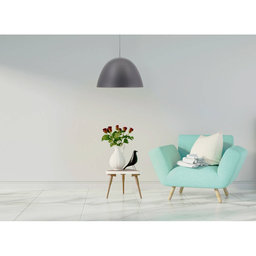Candelabro suspenso REVOLVE 1xE27/11W/230V cinzento