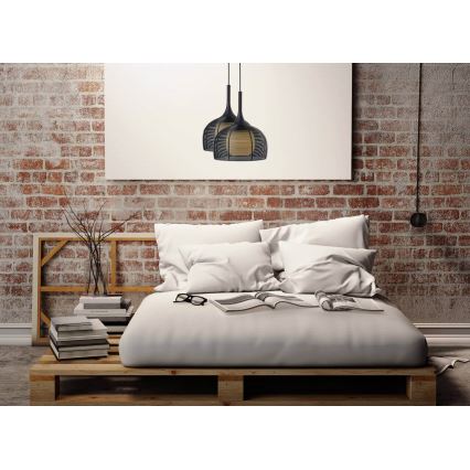 Candelabro suspenso CENTER 1xE27/9W/230V preto