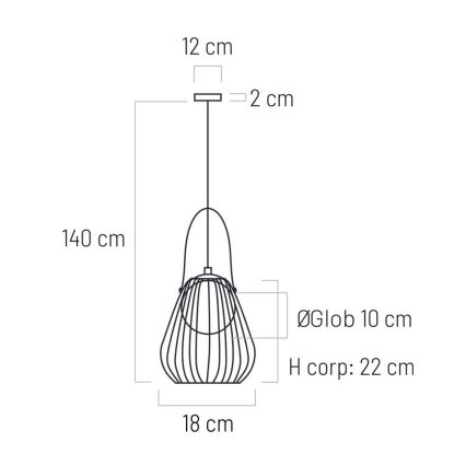 Candeeiro de parede MEMORY 1xG9/4W/230V branco/castanho