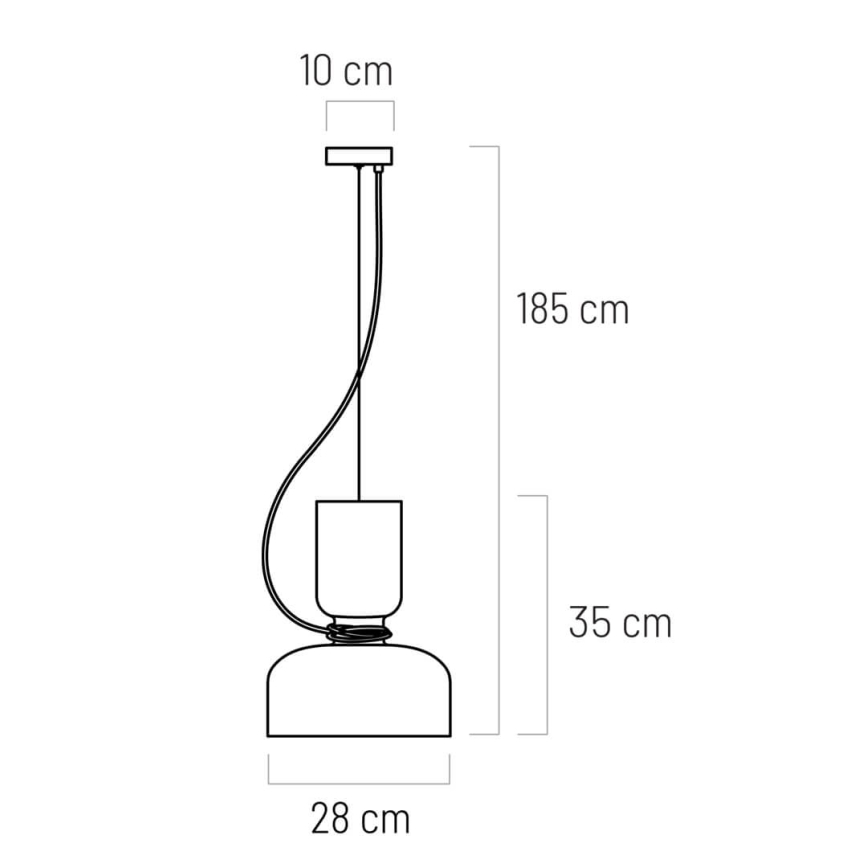 Candelabro suspenso ABEL 2xE27/11W/230V diâmetro 28 cm creme