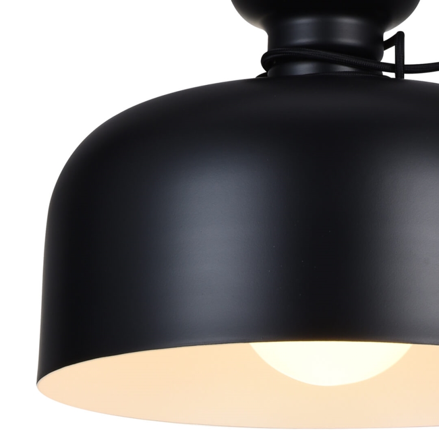 Candelabro suspenso ABEL 2xE27/11W/230V diâmetro 28 cm preto