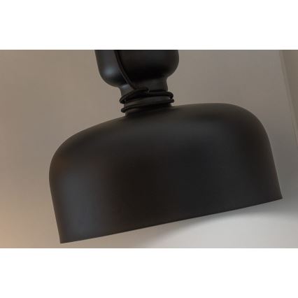 Candelabro suspenso ABEL 2xE27/11W/230V diâmetro 28 cm preto