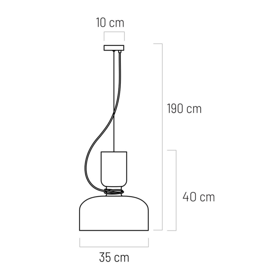 Candelabro suspenso ABEL 2xE27/11W/230V diâmetro 28 cm preto