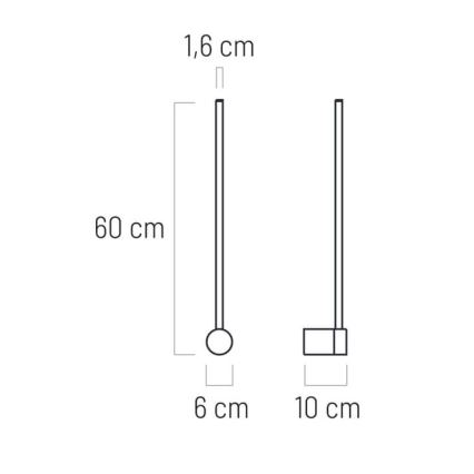  Iluminação de parede LED LED/7W/230V preto