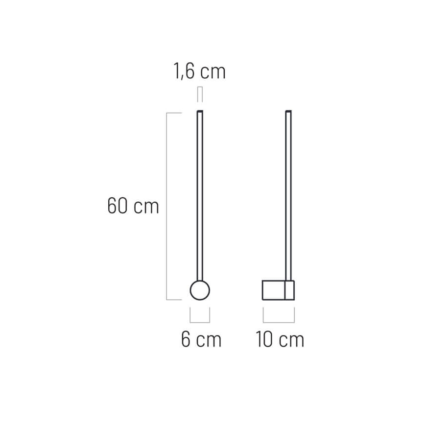  Iluminação de parede LED LED/7W/230V preto