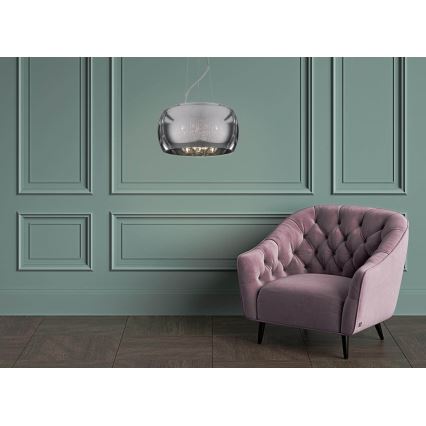 Candelabro suspenso ORCHIDE 5xG9/3W/230V cromado brilhante