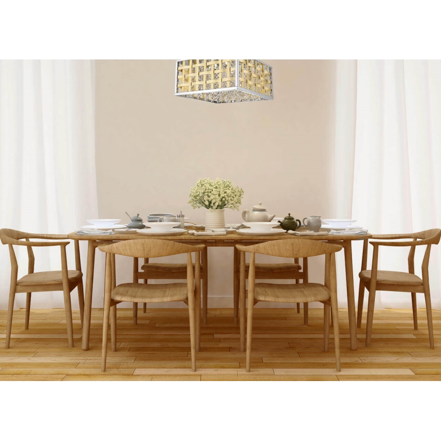 Iluminação de teto LED com regulação COLUMBUS LED/20W/230V dourado/cromado