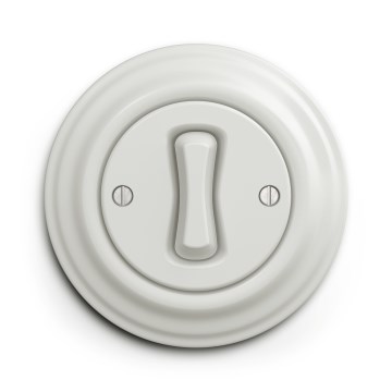 Kliklap - Interruptor retro de botão com moldura branca