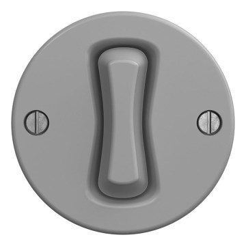 Kliklap - Interruptor retro para escadas sem moldura nº 6 cinza