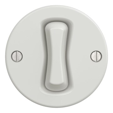 Kliklap - Interruptor unipolar retro sem moldura nº 1 branco