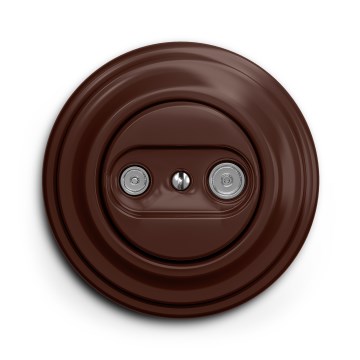 Kliklap - Retro tomada de antena TV+Rádio (final) com moldura castanha