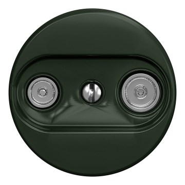 Kliklap - Tomada de antena retro TV+R (em série) sem moldura verde