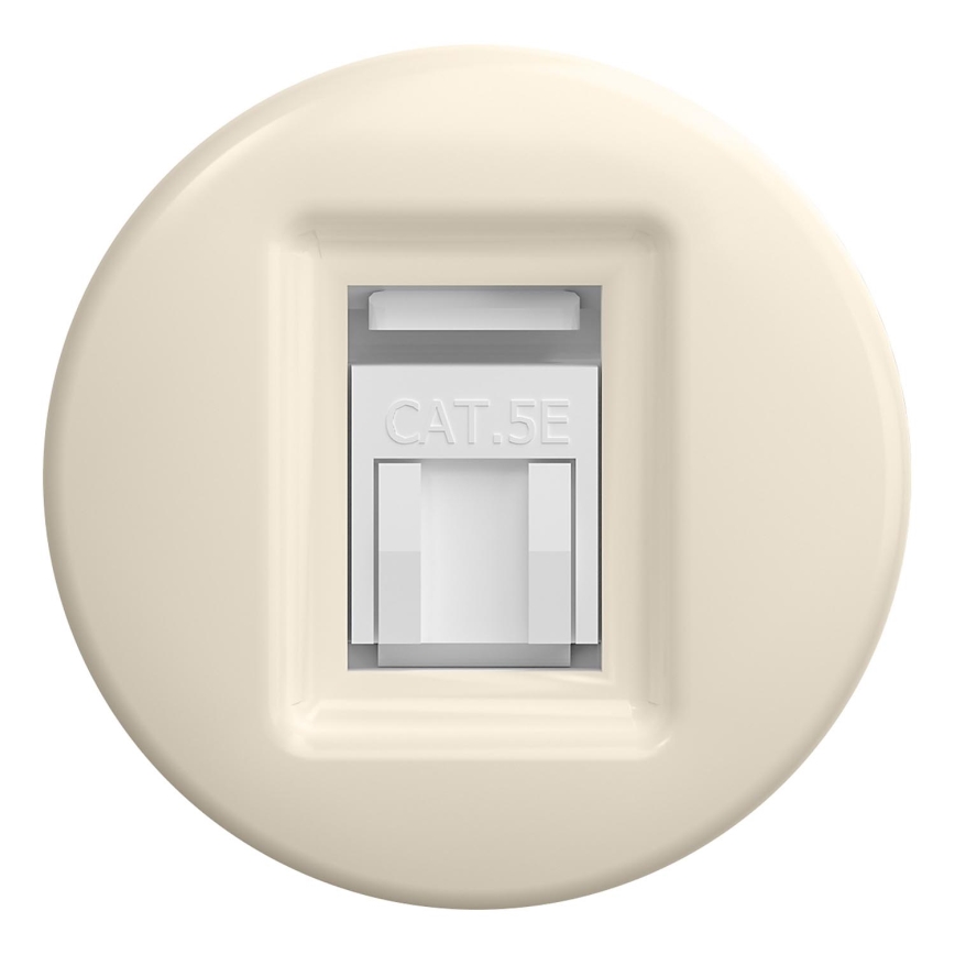 Kliklap - Tomada de dados retro sem moldura bege