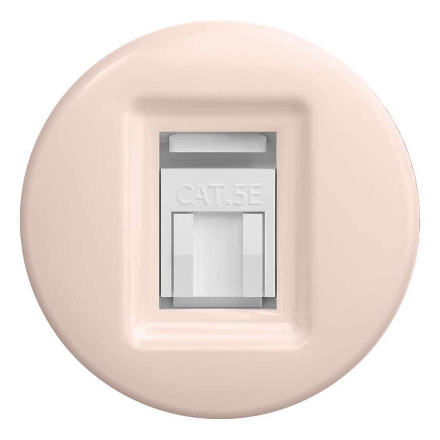 Kliklap - Tomada de dados retro sem moldura, rosa antiga