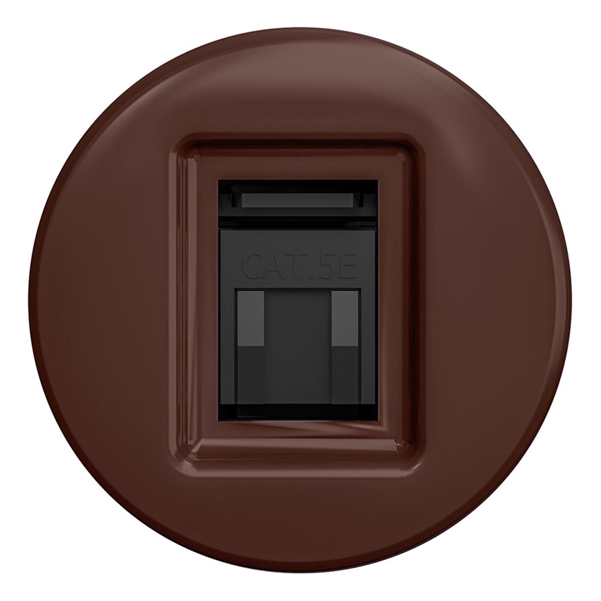 Kliklap - Tomada de dados vintage sem moldura castanho