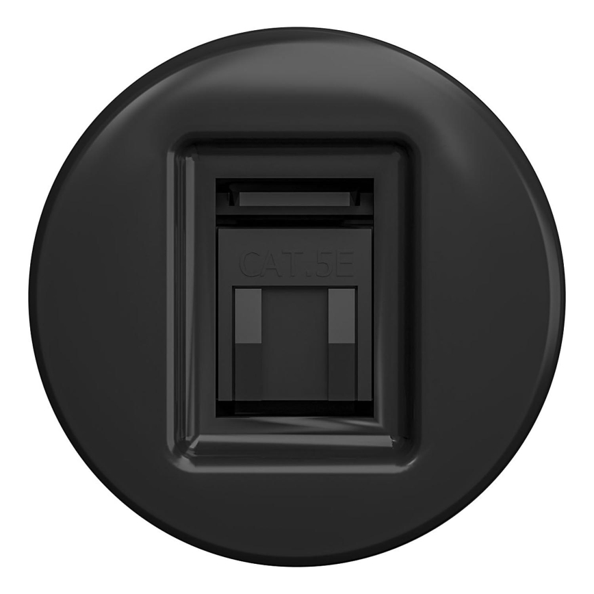 Kliklap - Tomada de dados vintage sem moldura preto