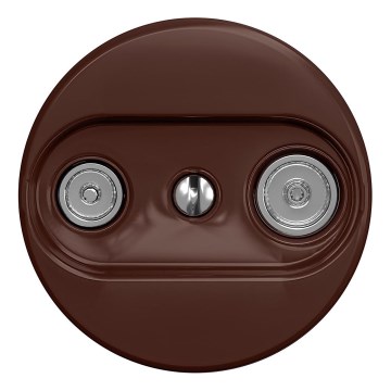 Kliklap - Tomada de participante retro TV+R (passante) sem moldura castanha