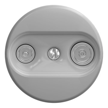 Kliklap - Tomada de TV+R retro para participante (final) sem moldura cinza