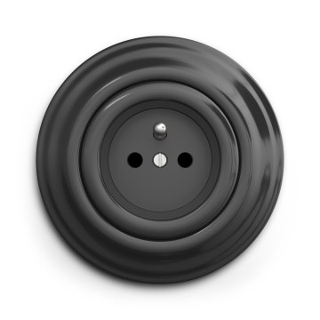 Kliklap - Tomada doméstica retro com moldura 230V antracite