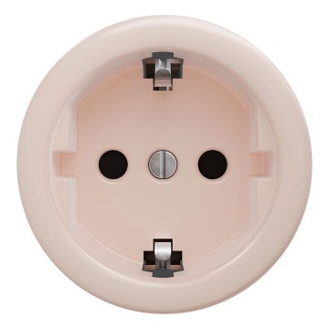 Kliklap - Tomada doméstica retro sem moldura SCHUKO 230V/16A rosa vintage