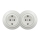 Kliklap - Tomada dupla retro para uso doméstico com moldura SCHUKO 230V/16A branca