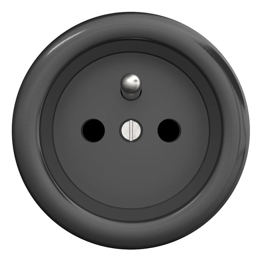 Kliklap - Tomada para casa vintage sem armação 230V antracite