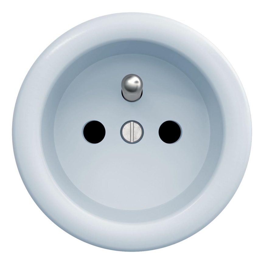 Kliklap - Tomada para casa vintage sem armação 230V azul