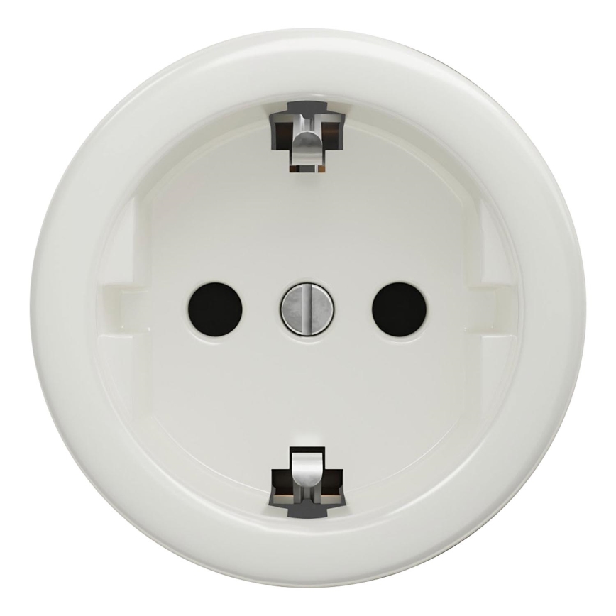 Kliklap - Tomada para casa vintage sem armação SCHUKO 230V/16A branco