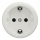 Kliklap - Tomada para casa vintage sem armação SCHUKO 230V/16A branco