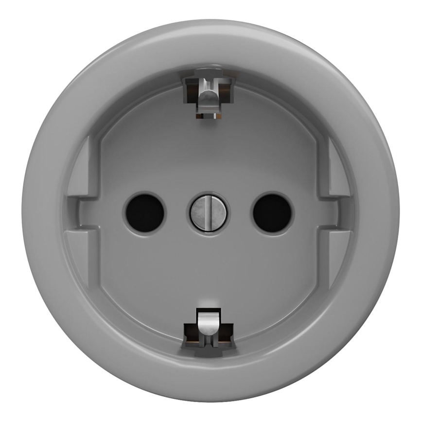 Kliklap - Tomada para casa vintage sem armação SCHUKO 230V/16A cinzento