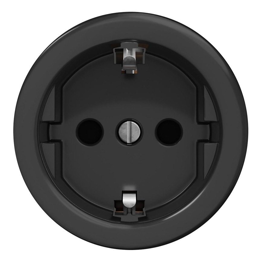 Kliklap - Tomada para casa vintage sem armação SCHUKO 230V/16A preto
