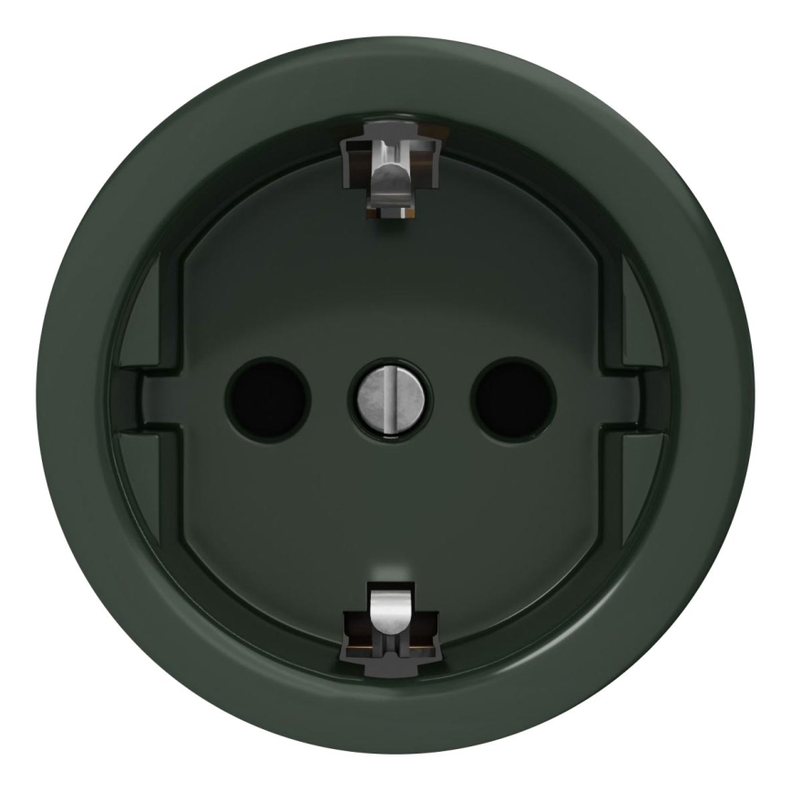 Kliklap - Tomada para casa vintage sem armação SCHUKO 230V/16A verde