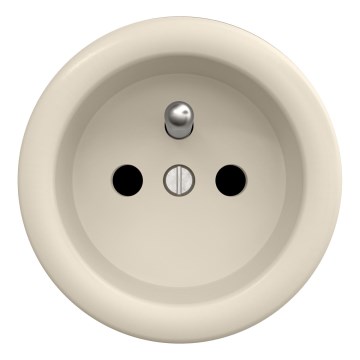 Kliklap - Tomada retro doméstica sem moldura 230V bege