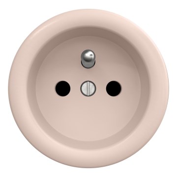 Kliklap - Tomada retro doméstica sem moldura 230V rosa antiga