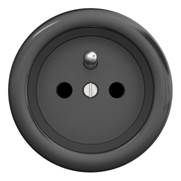 Kliklap - Tomada retro para casa sem moldura 230V antracite