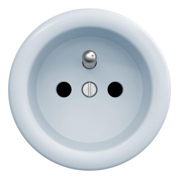 Kliklap - Tomada retro para casa sem moldura 230V azul