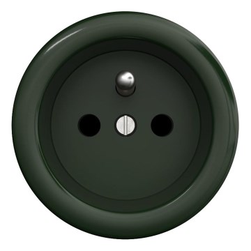 Kliklap - Tomada retro para casa sem moldura 230V verde