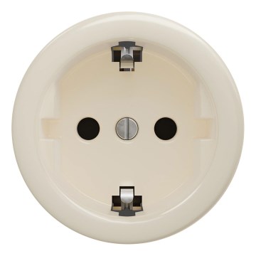Kliklap - Tomada retro residencial sem moldura SCHUKO 230V/16A, bege
