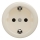 Kliklap - Tomada retro residencial sem moldura SCHUKO 230V/16A, bege