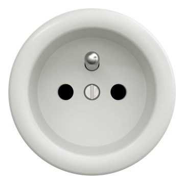 Kliklap - Tomada retro sem moldura 230V branca