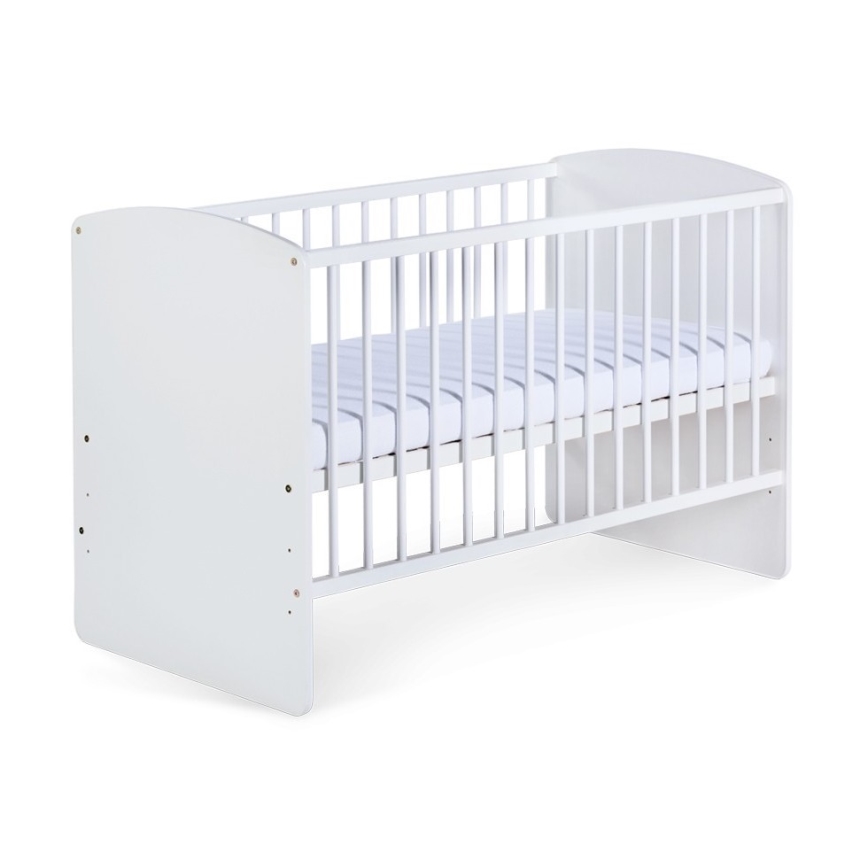 KLUPŚ - Berço para bebé KAROLINA II 120x60 cm pinho/branco