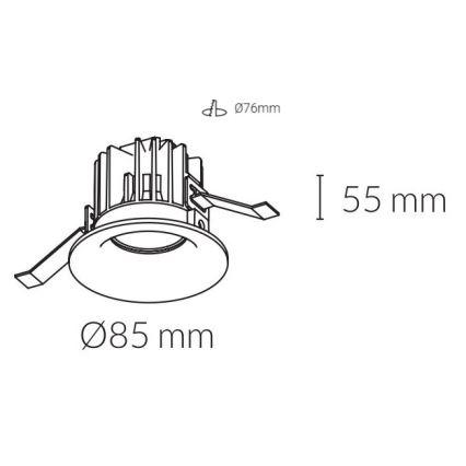 Kohl Lighting - Foco de encastrar de casa de banho LED LUXO LED/12W/230V IP65